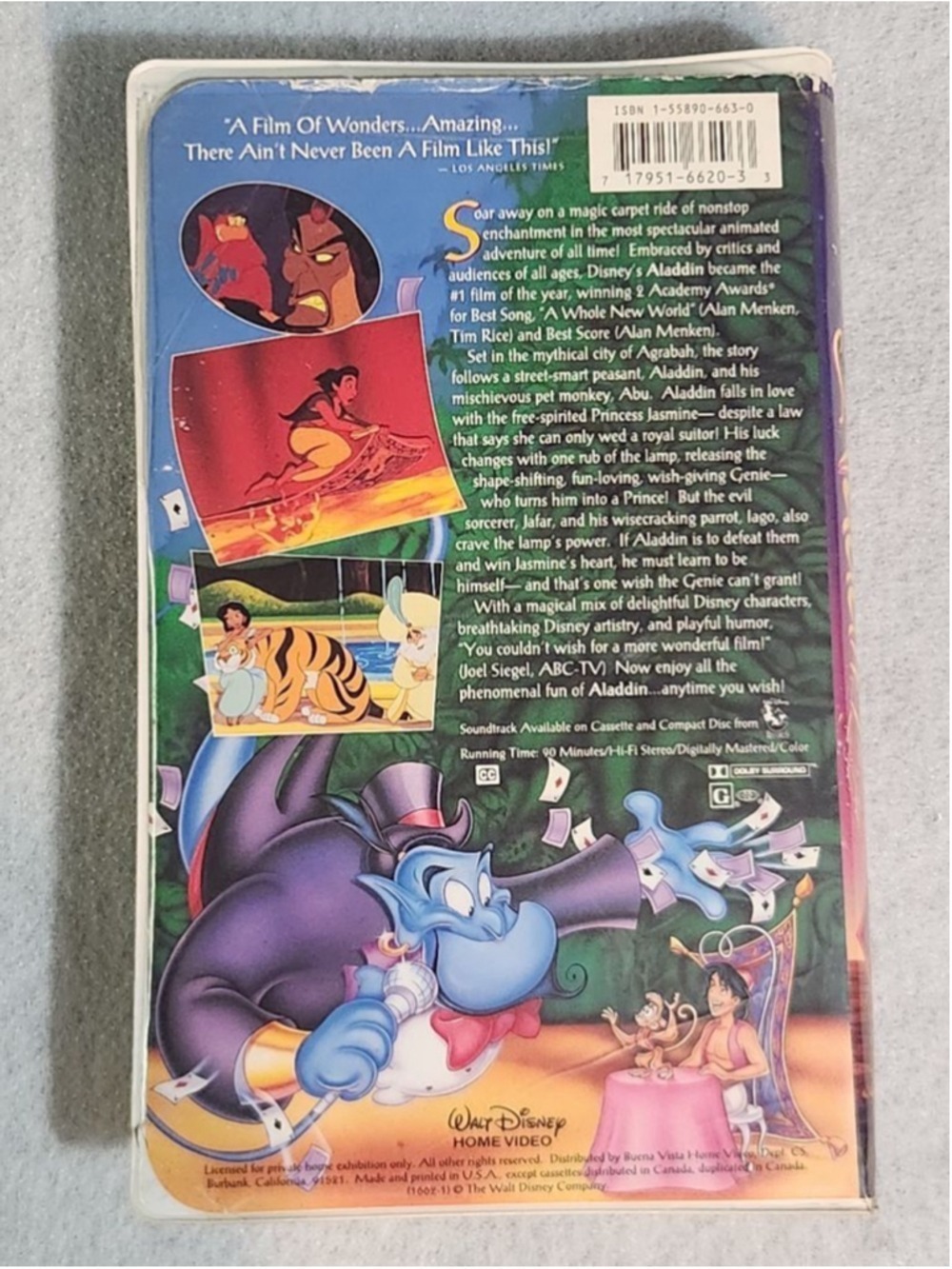 Set of 3Vintage Walt Disney VHS Tapes The Fox and the Hound, Pinocchio, Aladdin - Picture 4 of 10